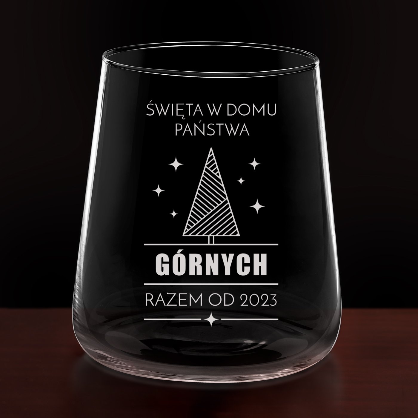 Szklanki grawerowane avant garde x6 dla pary na święta