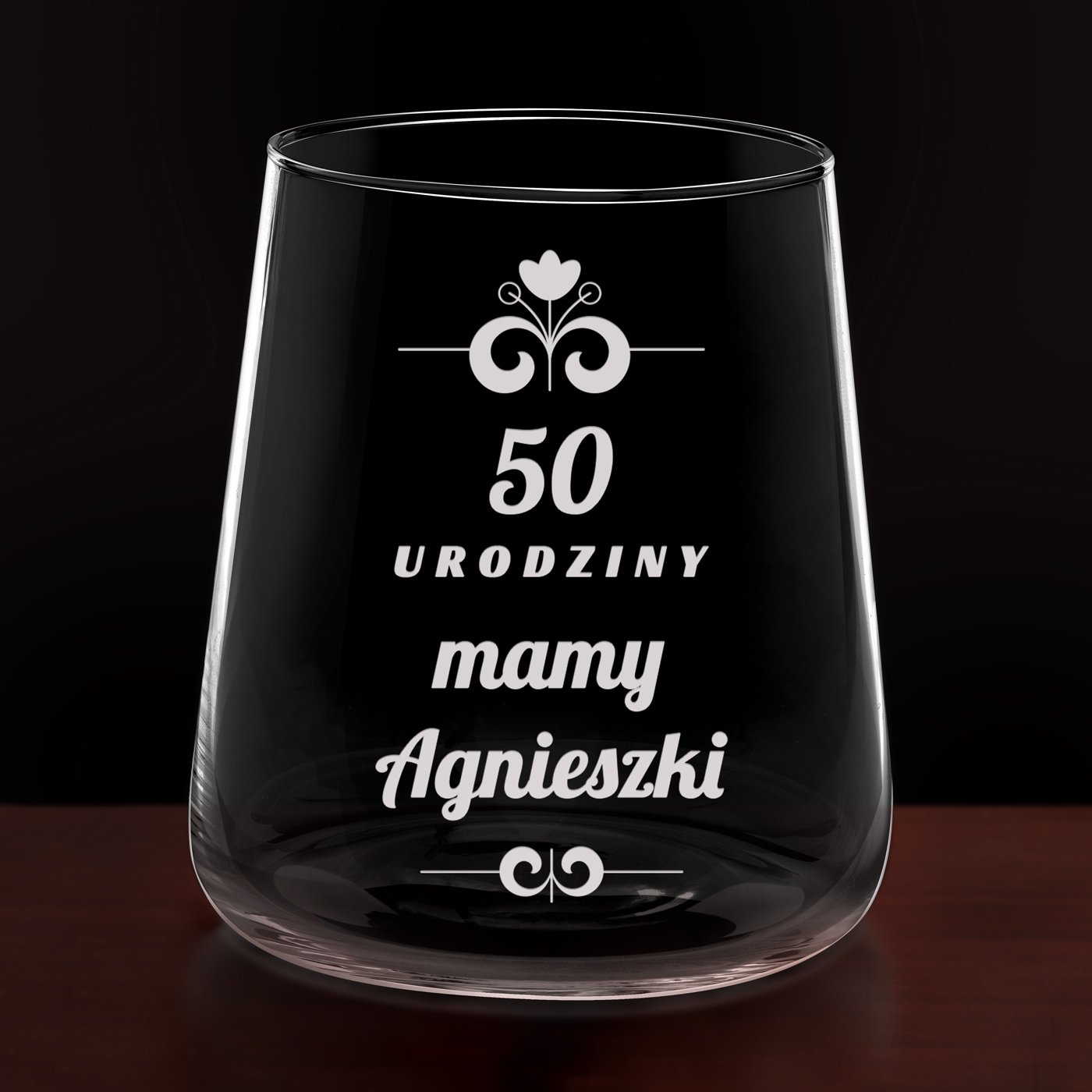 Szklanki grawerowane avant garde x6 dla mamy na 50 urodziny