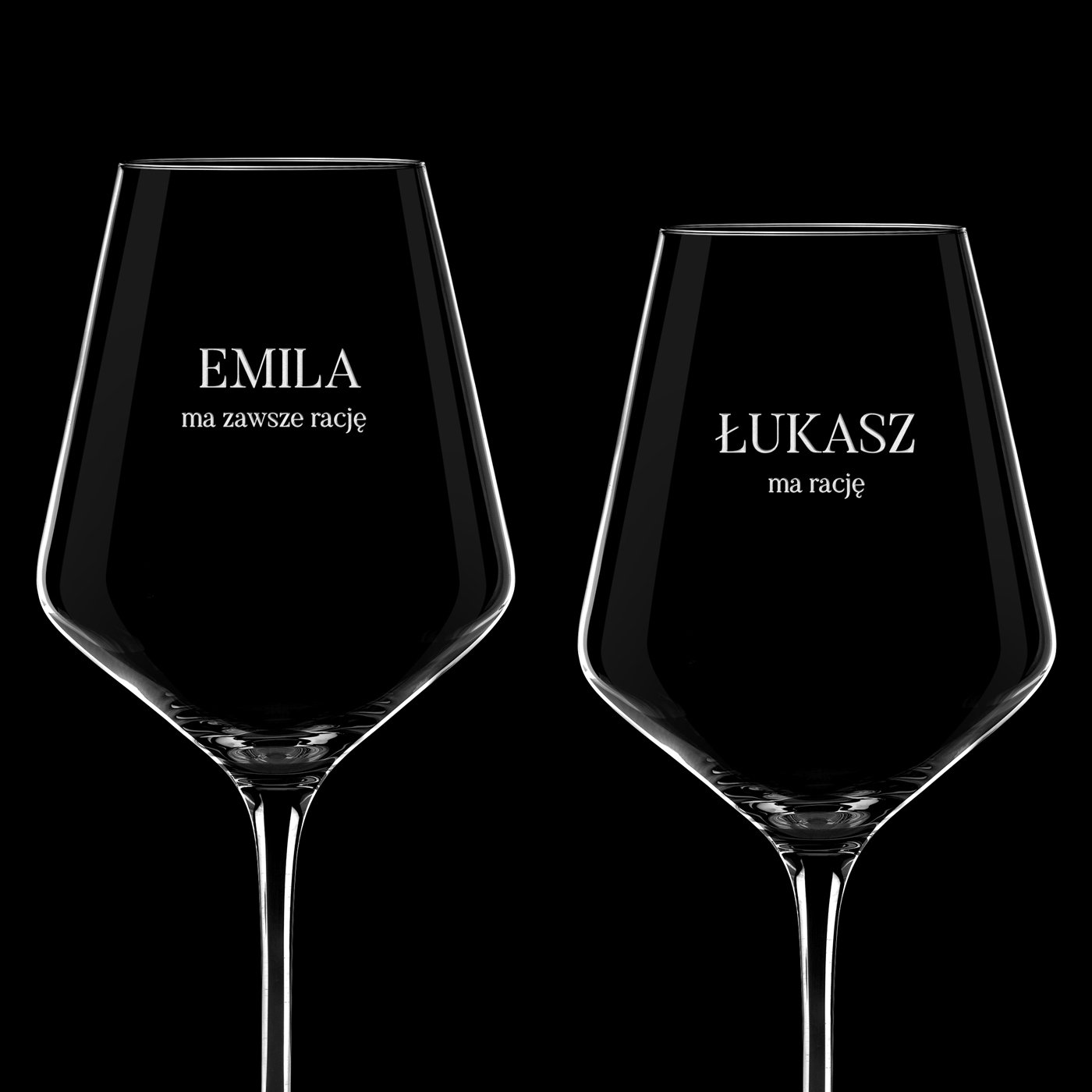 Kieliszki do wina KROSNO avant-garde x2 z grawerem dla pary