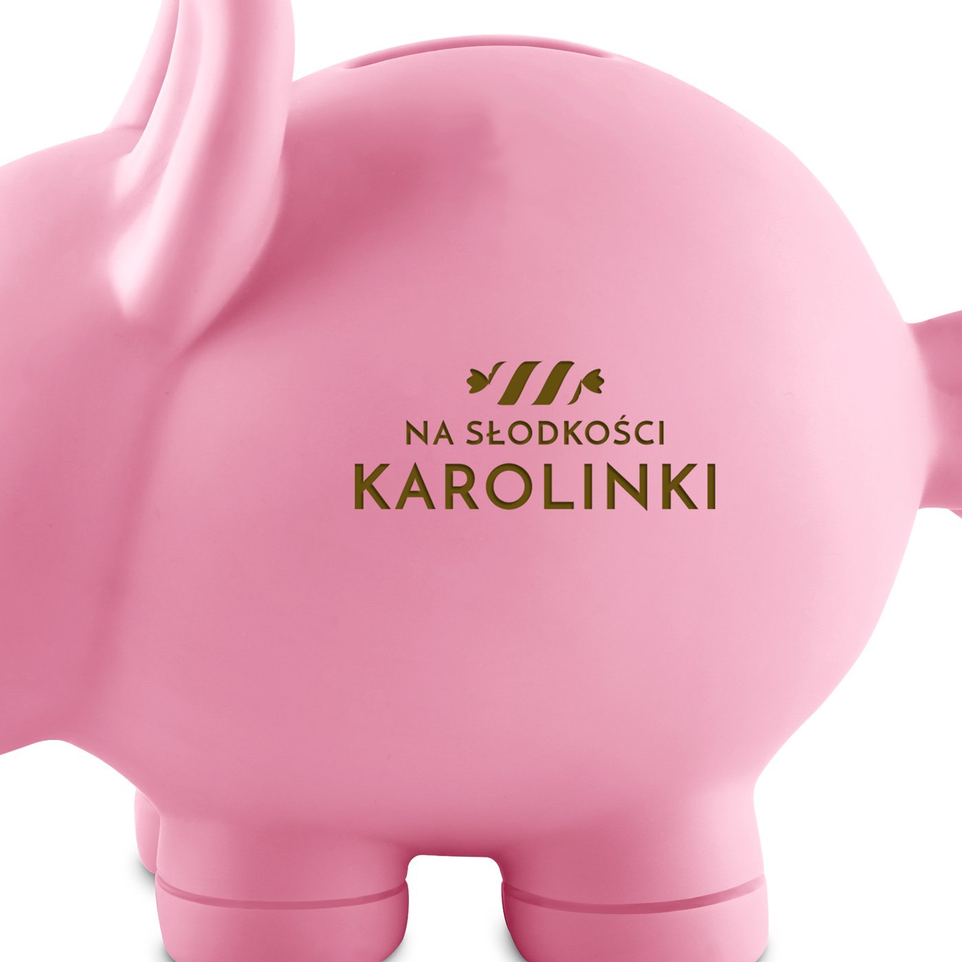 Skarbonka świnka różowa z grawerem dla dziewczynki na imieniny