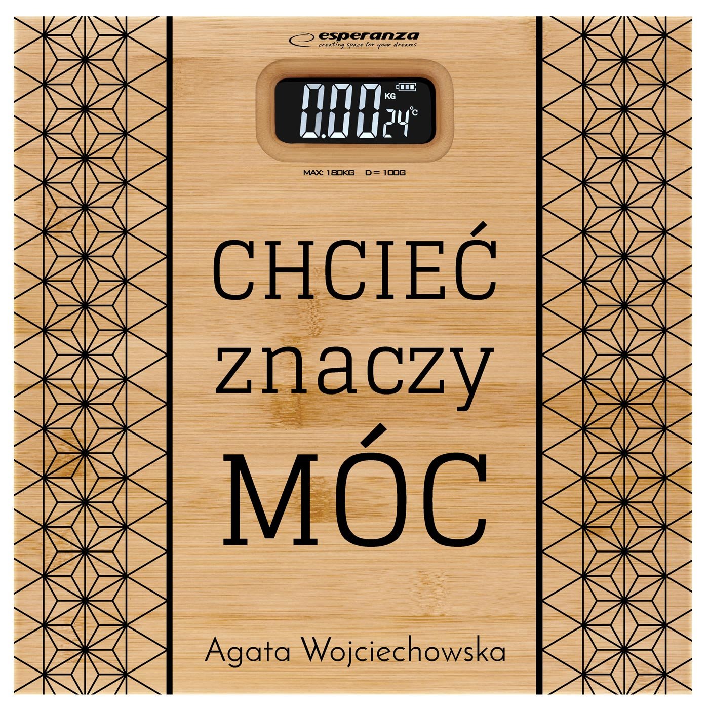 Waga bambusowa łazienkowa z nadrukiem dla niej na imieniny
