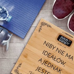 Waga bambusowa łazienkowa z nadrukiem dla niej