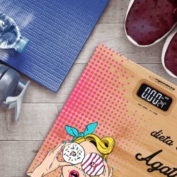 Waga bambusowa łazienkowa z nadrukiem dla niej na imieniny