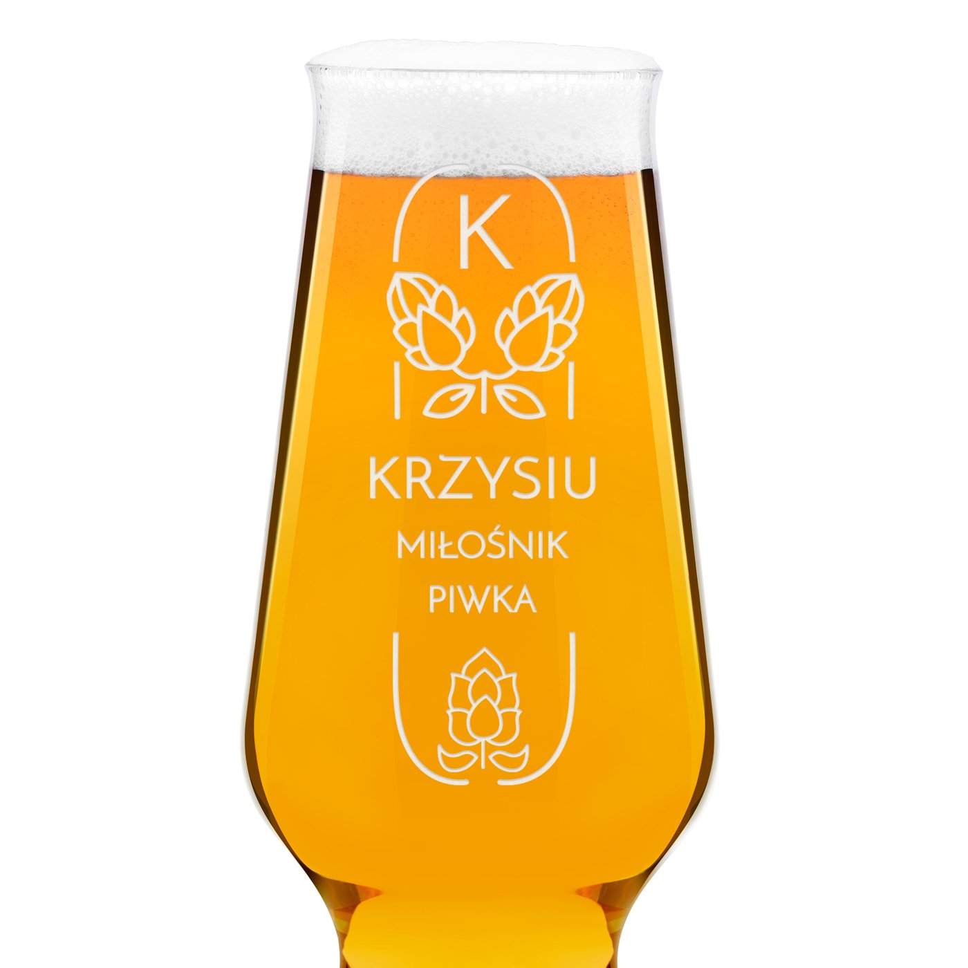 Szklanka do piwa Krosno Splendour z grawerem dla piwosza na imieniny