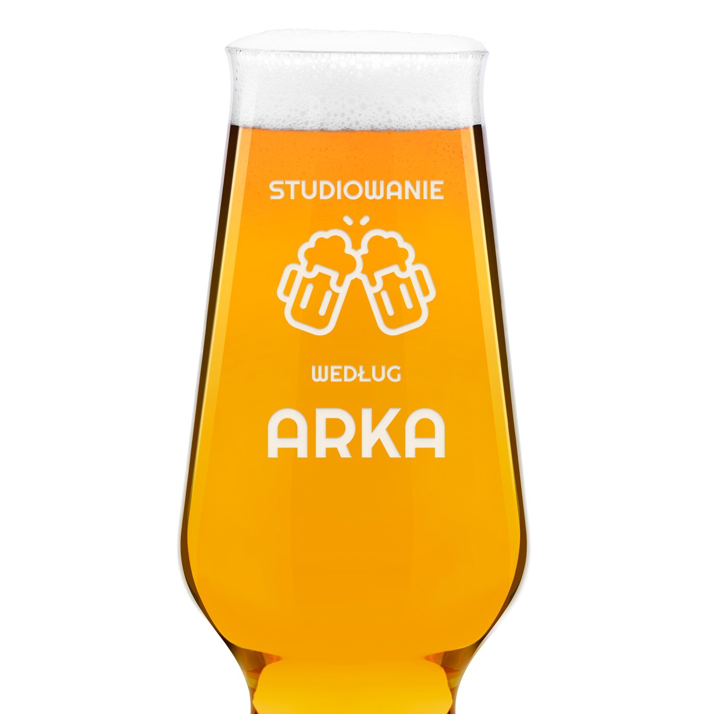 Szklanka do piwa Krosno Splendour z grawerem dla studenta imprezowicza na imieniny