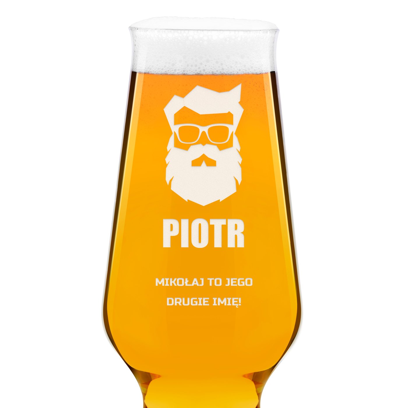 Szklanka do piwa Krosno Splendour z grawerem dla brodacza na mikołajki święta