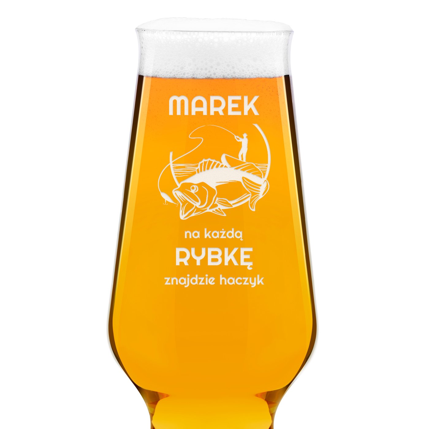 Szklanka do piwa Krosno Splendour z grawerem dla wędkarza