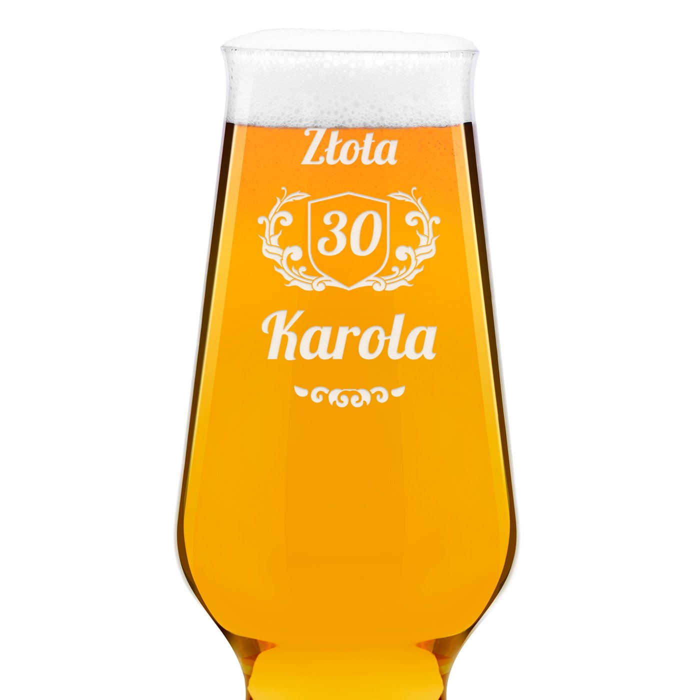 Szklanki do piwa x6 Krosno Splendour z grawerem dla niego na 30 urodziny