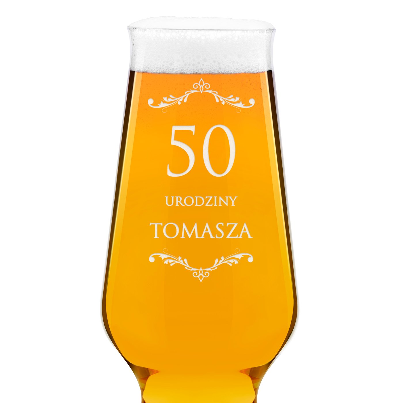 Szklanki do piwa x6 Krosno Splendour z grawerem dla niego na 50 urodziny