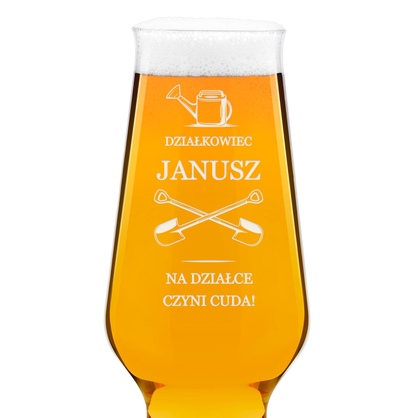 Szklanki do piwa x6 Krosno Splendour z grawerem dla ogrodnika
