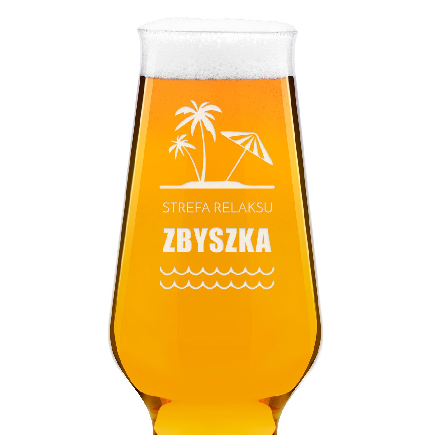 Szklanki do piwa x6 Krosno Splendour z grawerem dla lenia piwosza