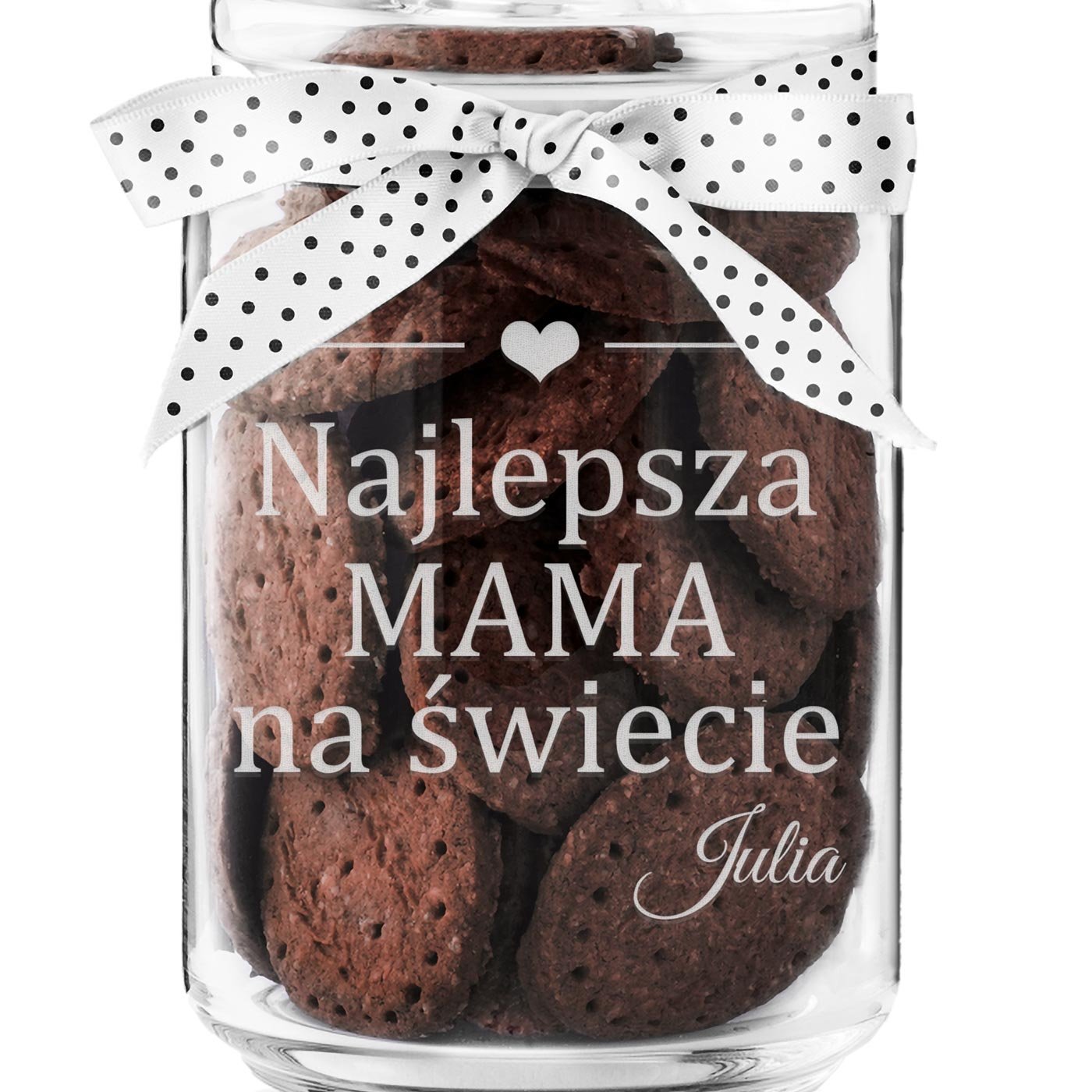 Słoik szklany na ciastka z grawerem dla mamy