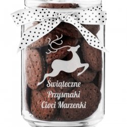 Słoik szklany na ciastka z grawerem dla cioci na święta