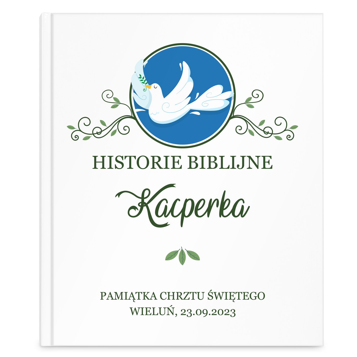 Historie opowieści biblijne z nadrukiem dla chłopca na chrzest