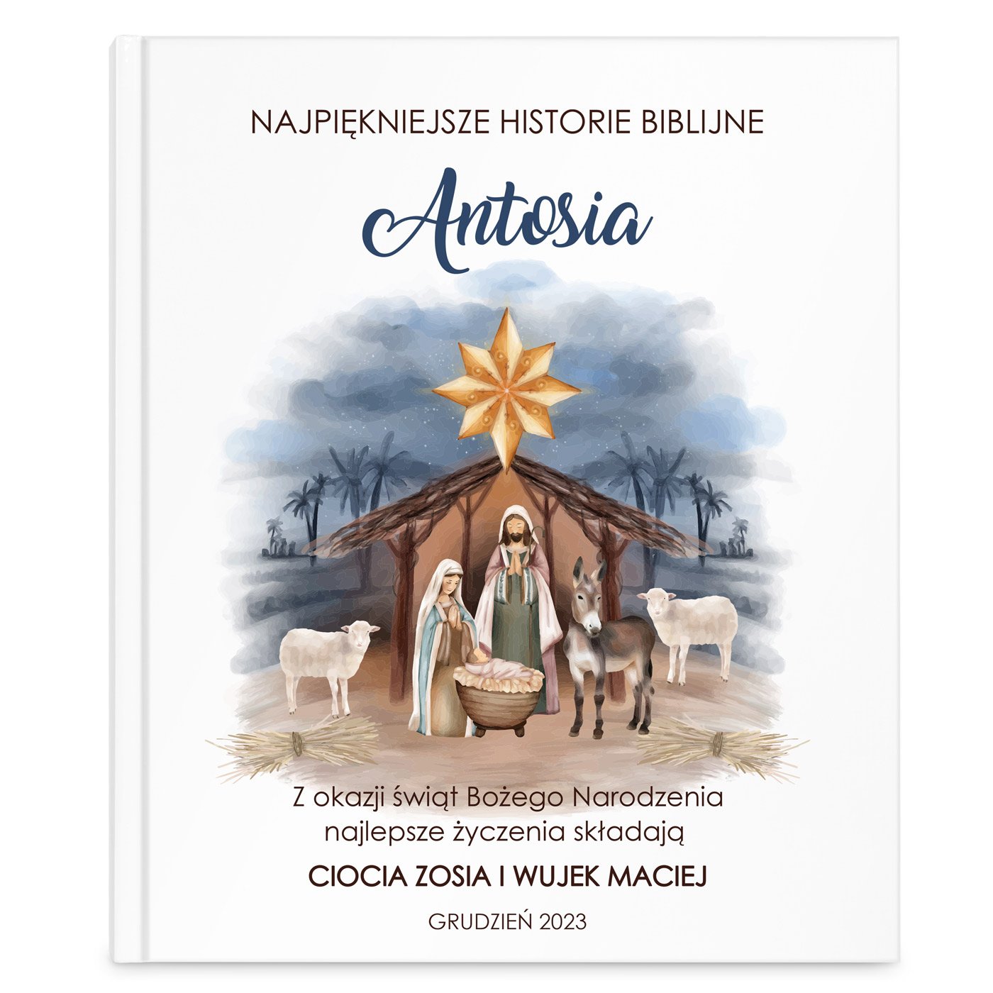 Historie opowieści biblijne z nadrukiem dla chłopca na święta