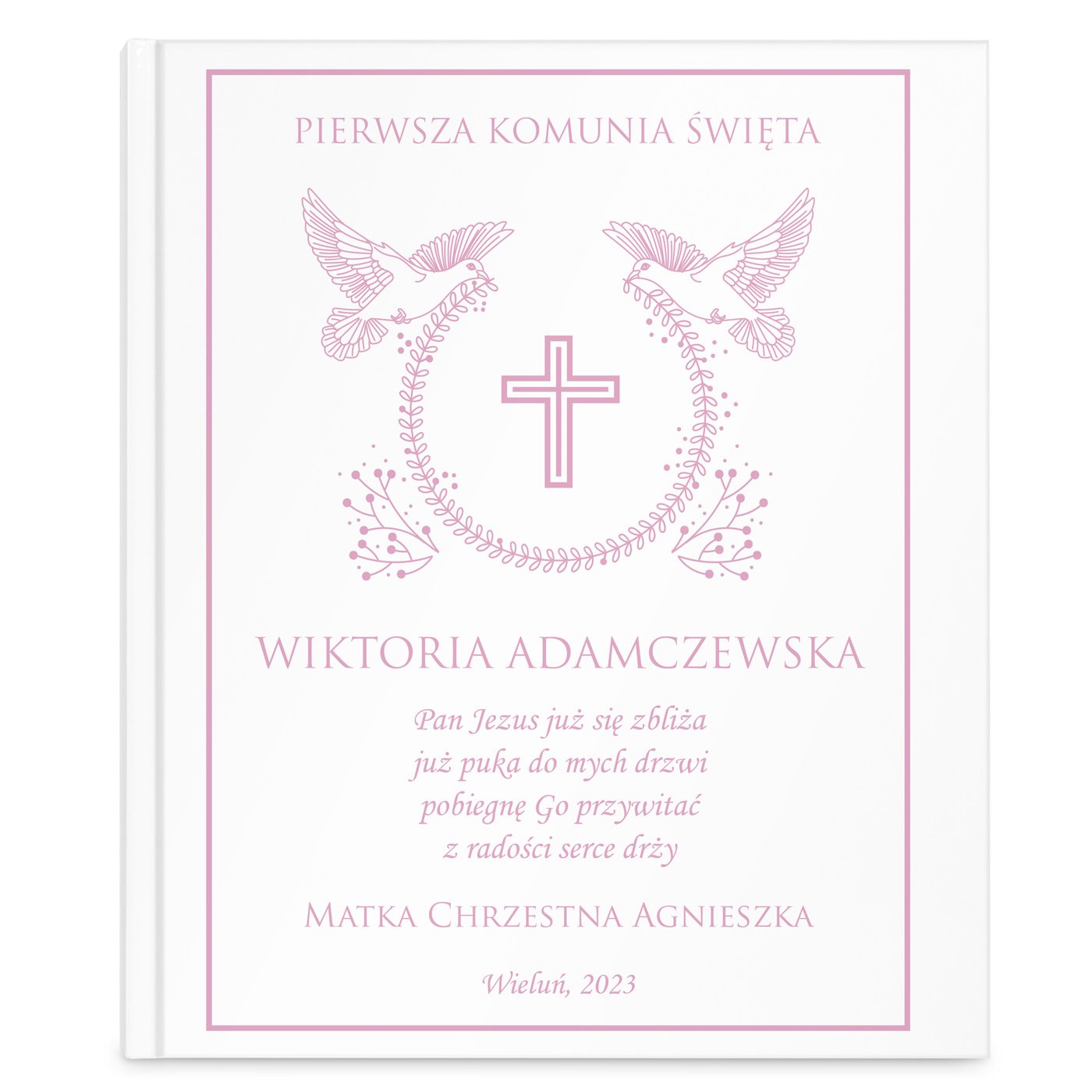 Historie opowieści biblijne z nadrukiem dla dziewczynki na komunię