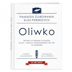 Atlas geograficzny z nadrukiem dla dziewczynki na ślubowanie na ucznia