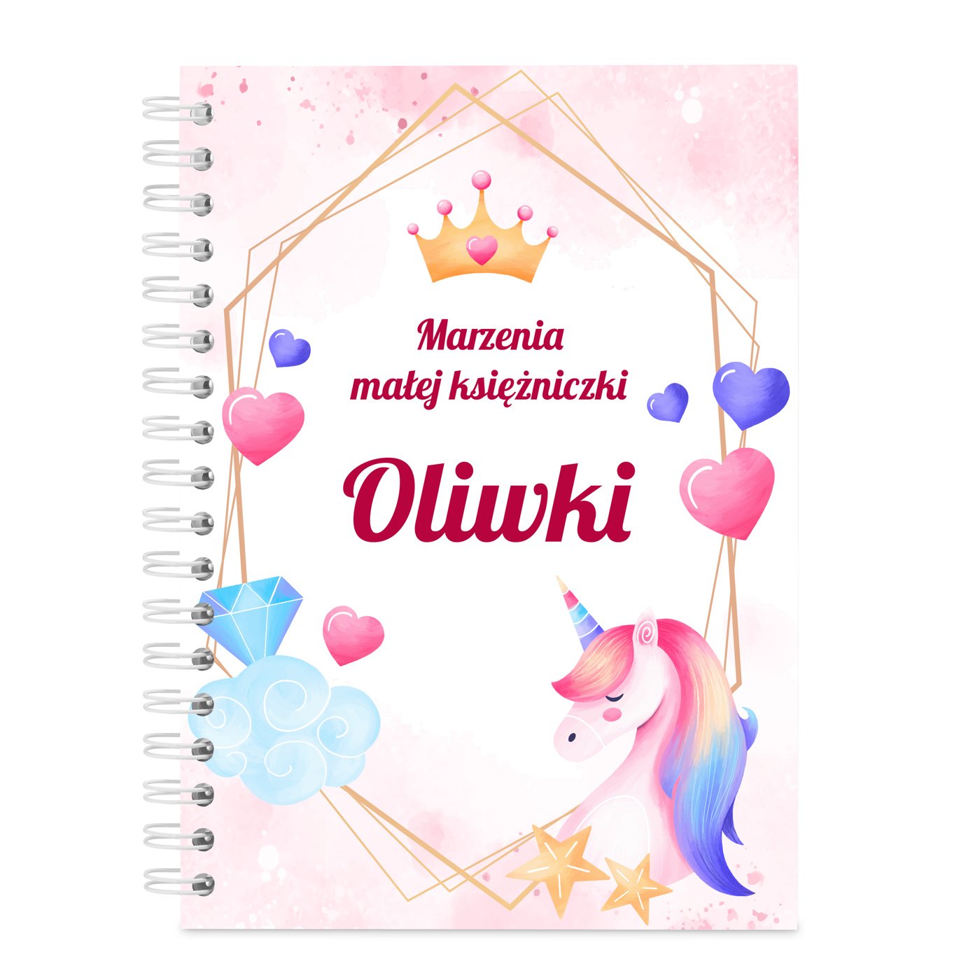 Notatnik kołonotatnik z nadrukiem dla niej dziewczynki na imieniny