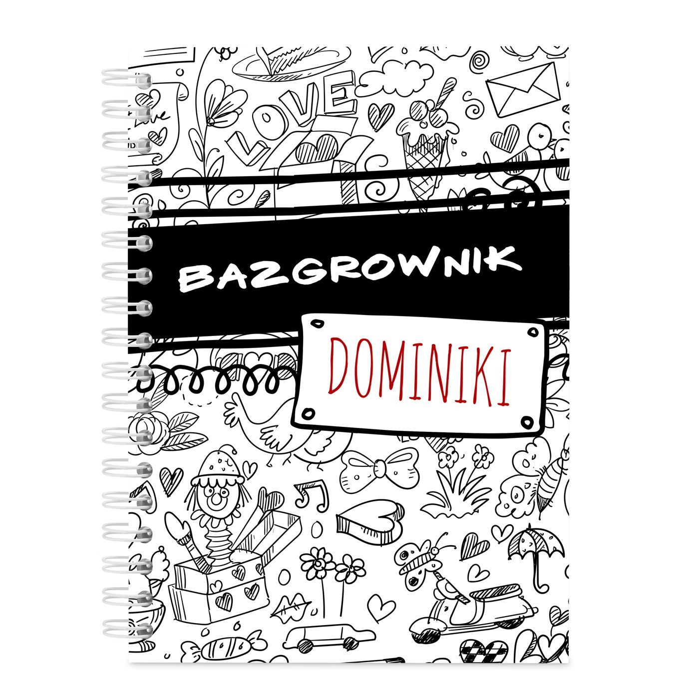Notatnik kołonotatnik z nadrukiem dla niej dziewczynki na imieniny