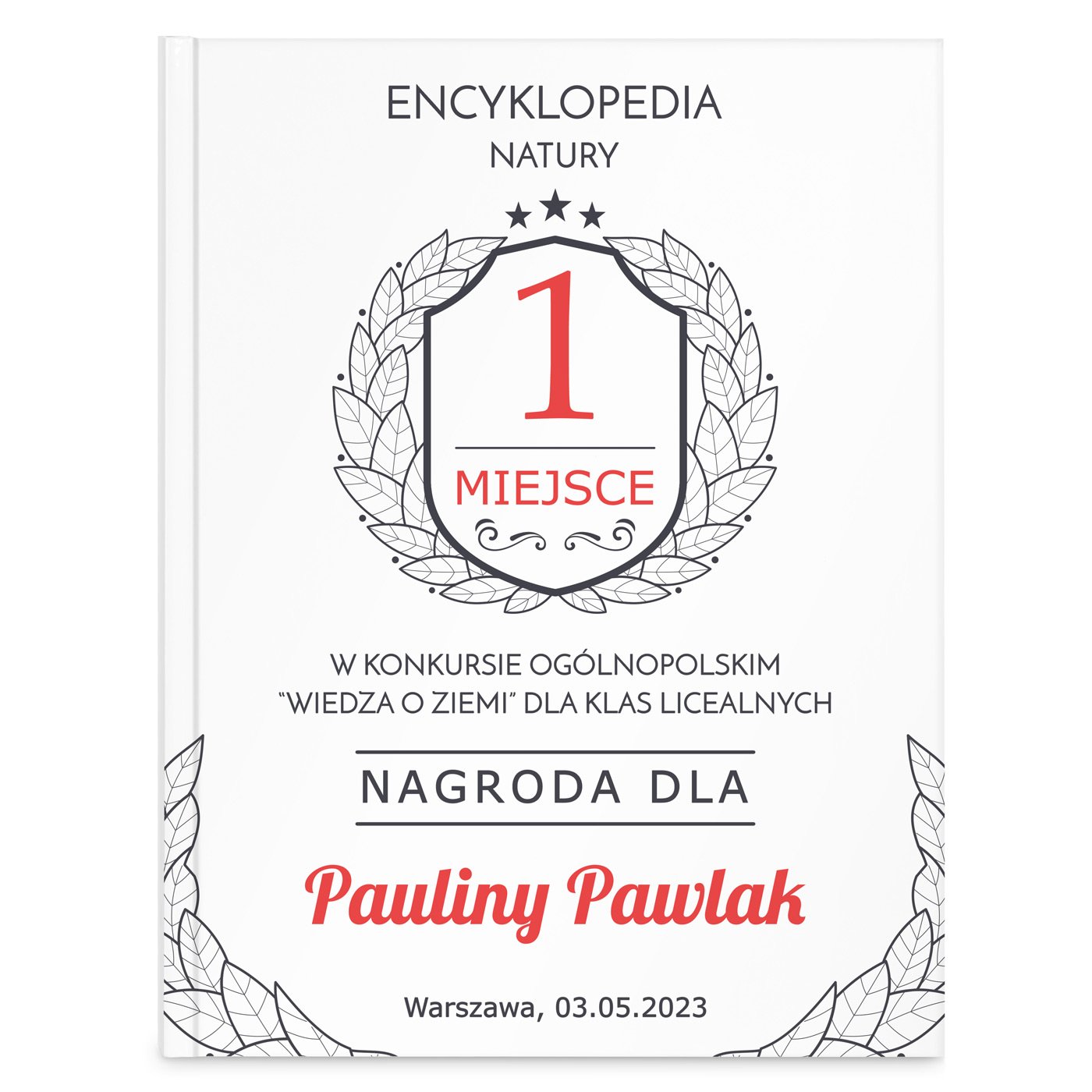 Encyklopedia natury z nadrukiem dla dziewczynki