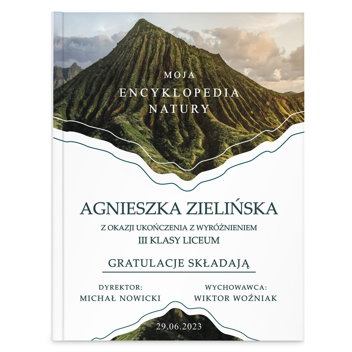 Encyklopedia natury z nadrukiem dla absolwentki jako nagroda