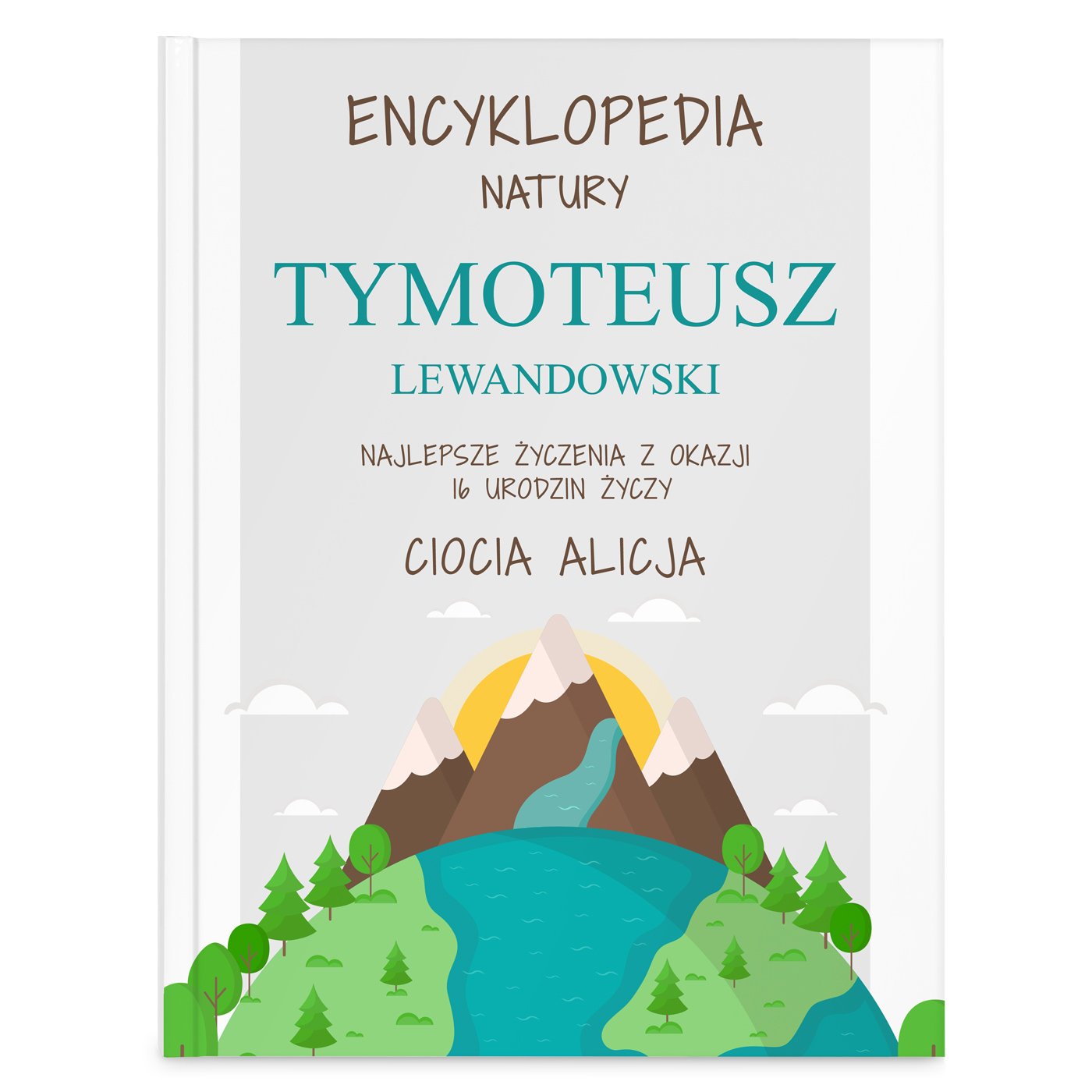 Encyklopedia natury z nadrukiem dla chłopca na urodziny