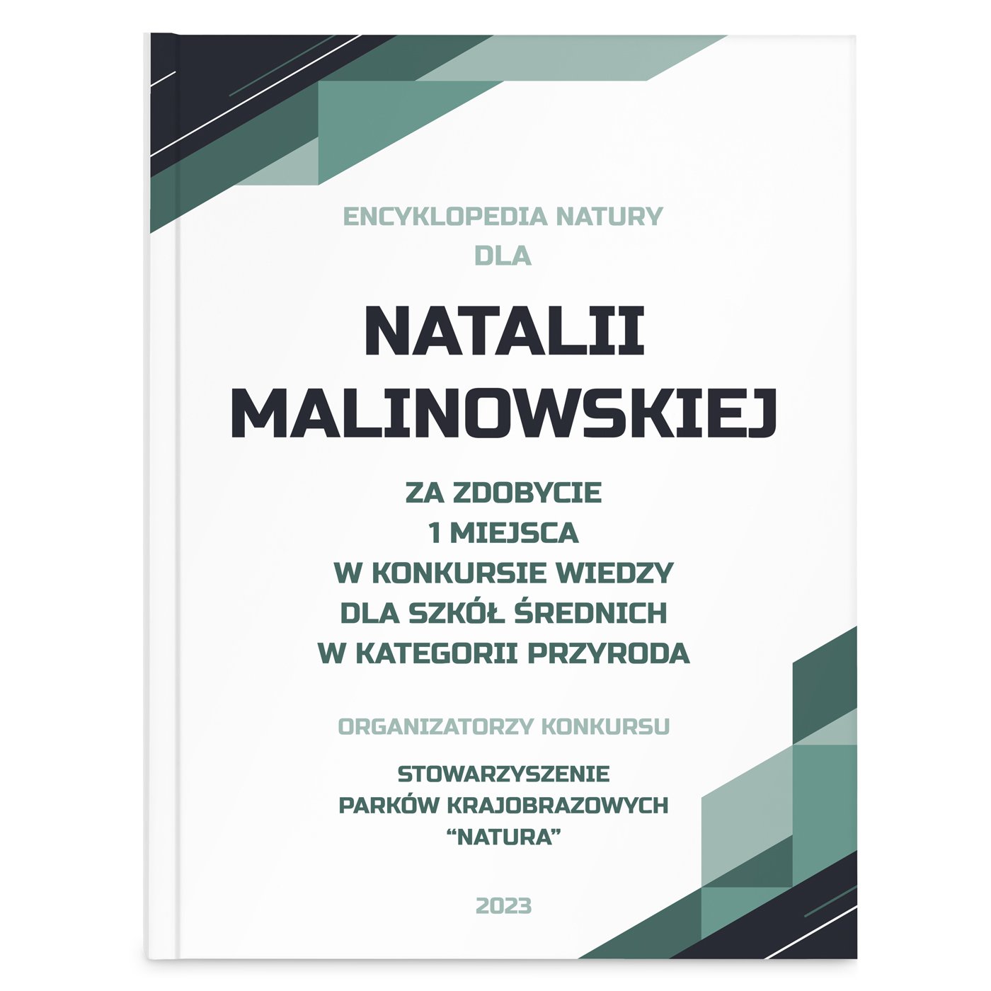 Encyklopedia natury z nadrukiem dla dziewczynki jako nagroda