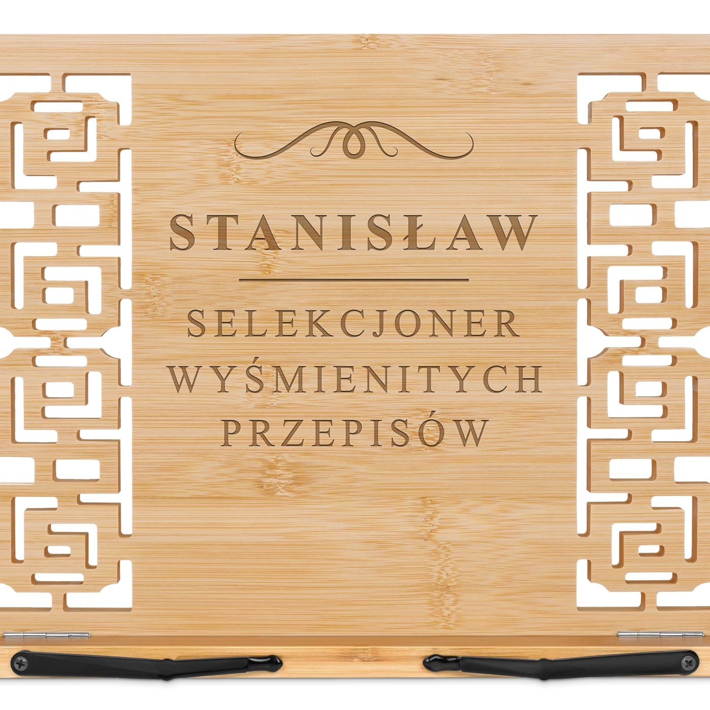 Pulpit drewniany podstawka z grawerem dla niego na imieniny