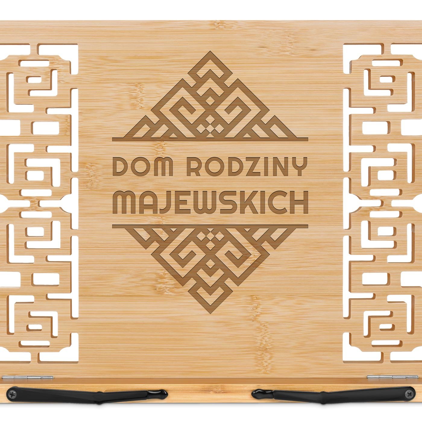 Pulpit drewniany podstawka z grawerem dla pary na parapetówkę
