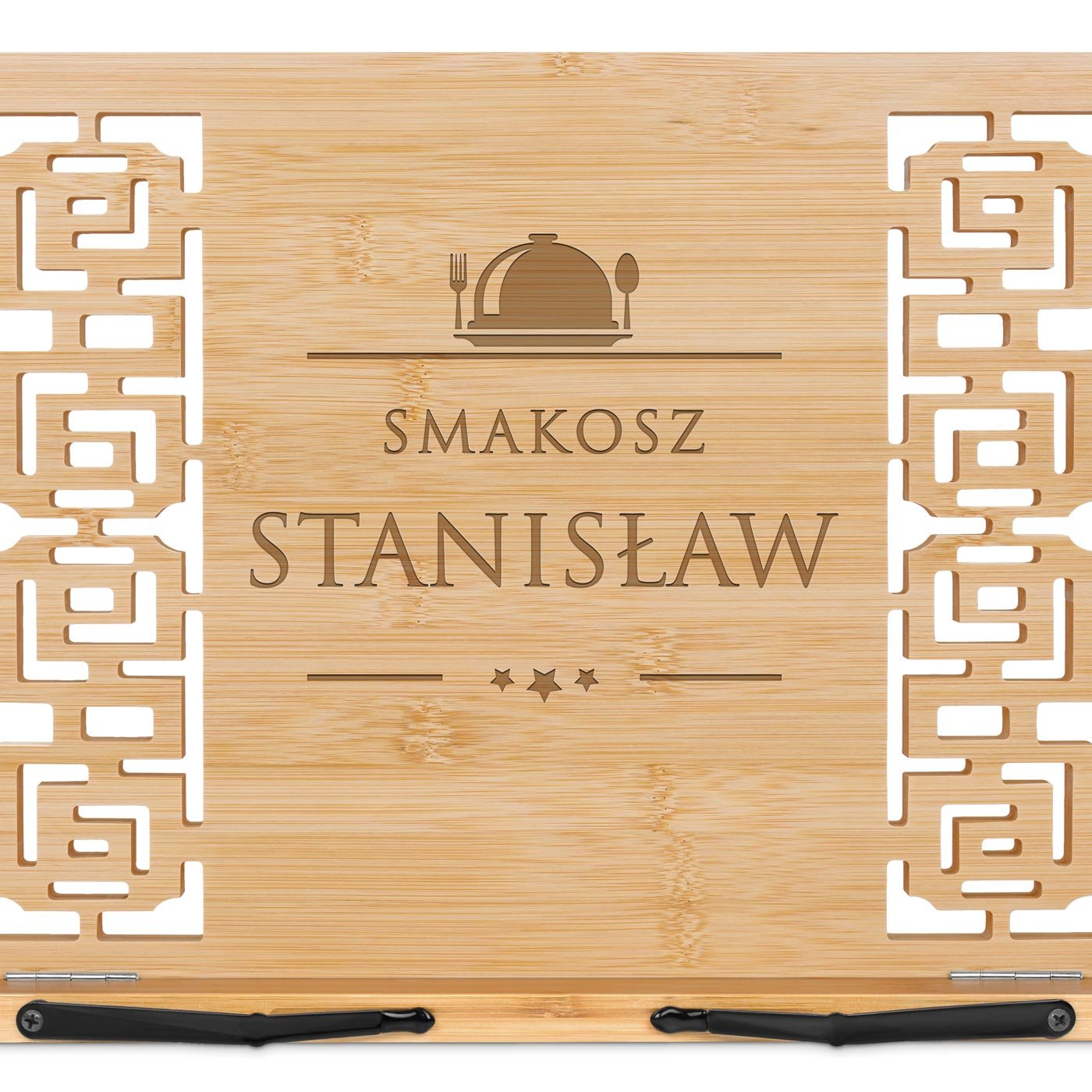 Pulpit drewniany podstawka z grawerem dla niego