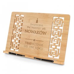 Pulpit drewniany podstawka z grawerem dla pary na święta