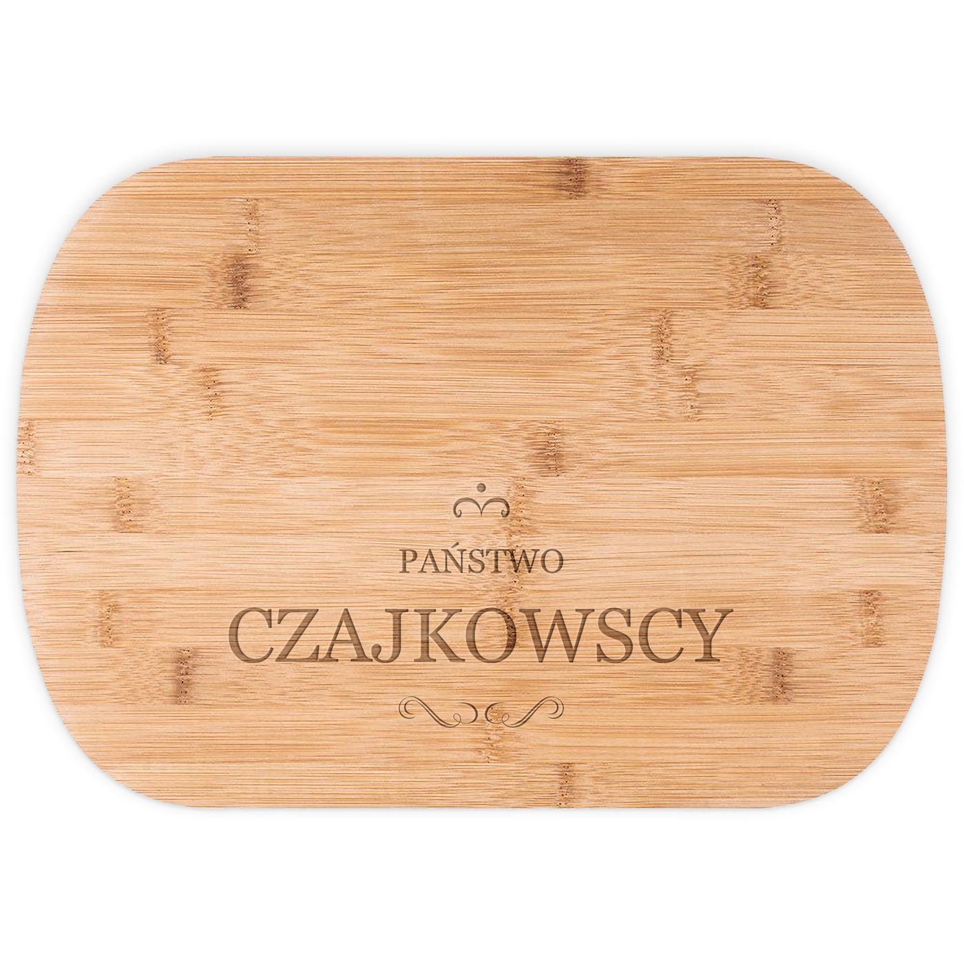 Deska bambusowa do krojenia z grawerem dla pary na ślub rocznicę parapetówkę