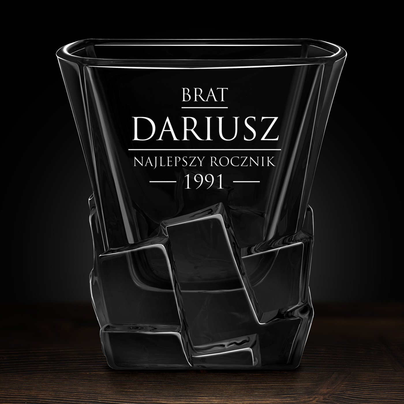 Szklanka do whisky z grawerem dla brata na urodziny