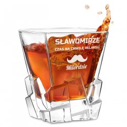 Szklanka do whisky z grawerem dla lenia na awans