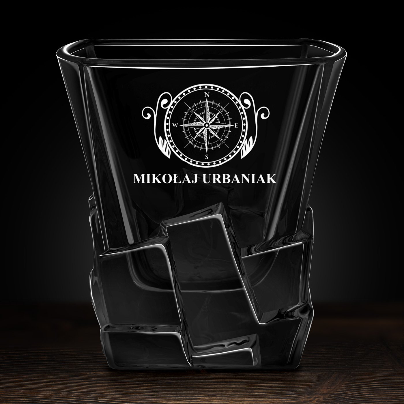 Szklanka do whisky z grawerem dla podróżnika miłośnika gór