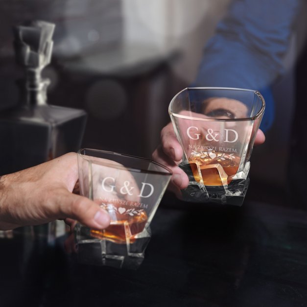 Szklanki do whisky x6 z grawerem dla pary na ślub rocznicę parapetówkę