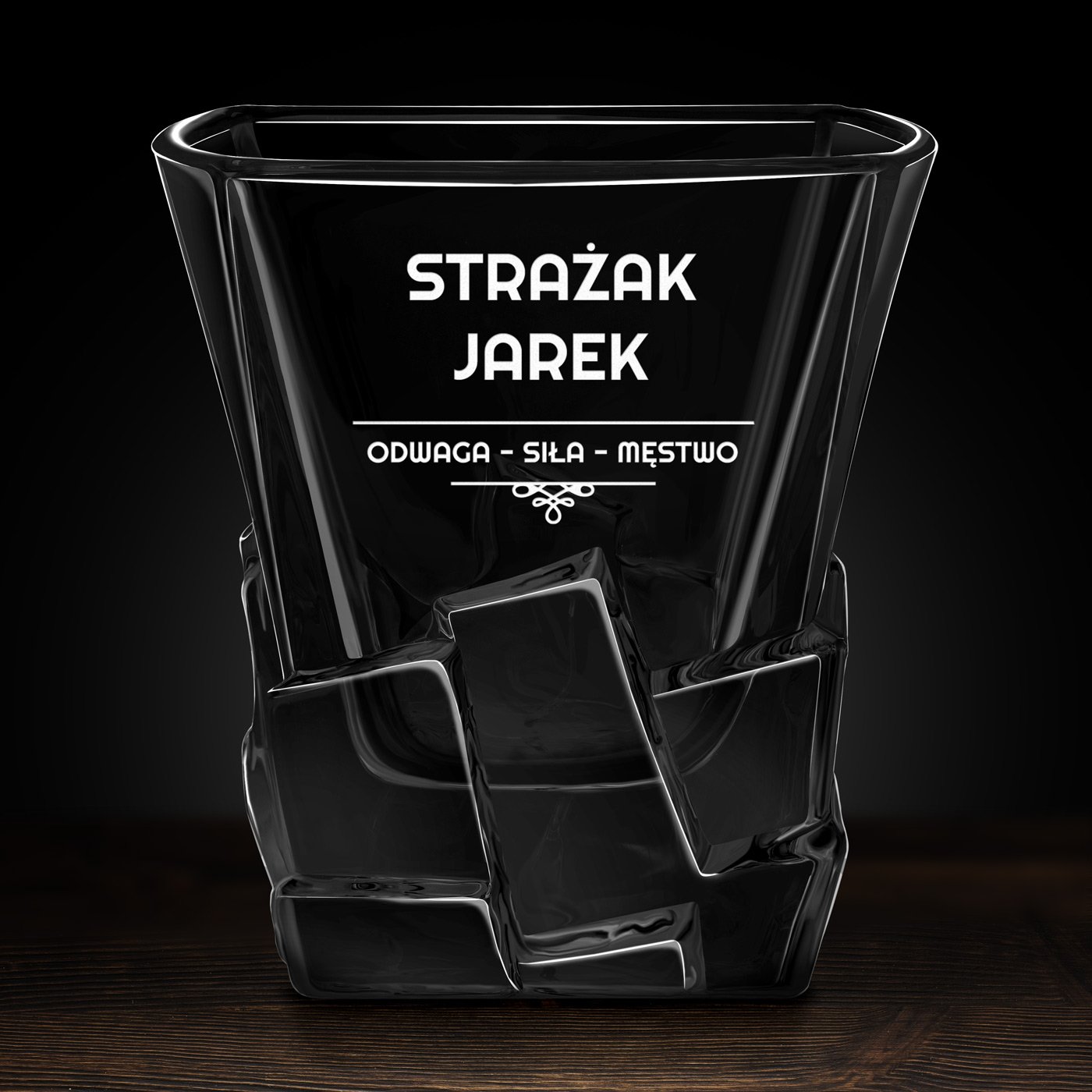 Szklanki do whisky x6 z grawerem dla strażaka na imieniny