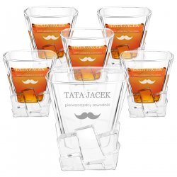 Szklanki do whisky x6 z grawerem dla taty