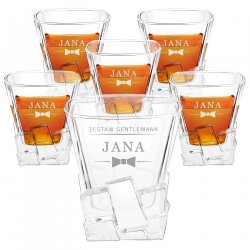 Szklanki do whisky x6 z grawerem dla gentlemana na imieniny
