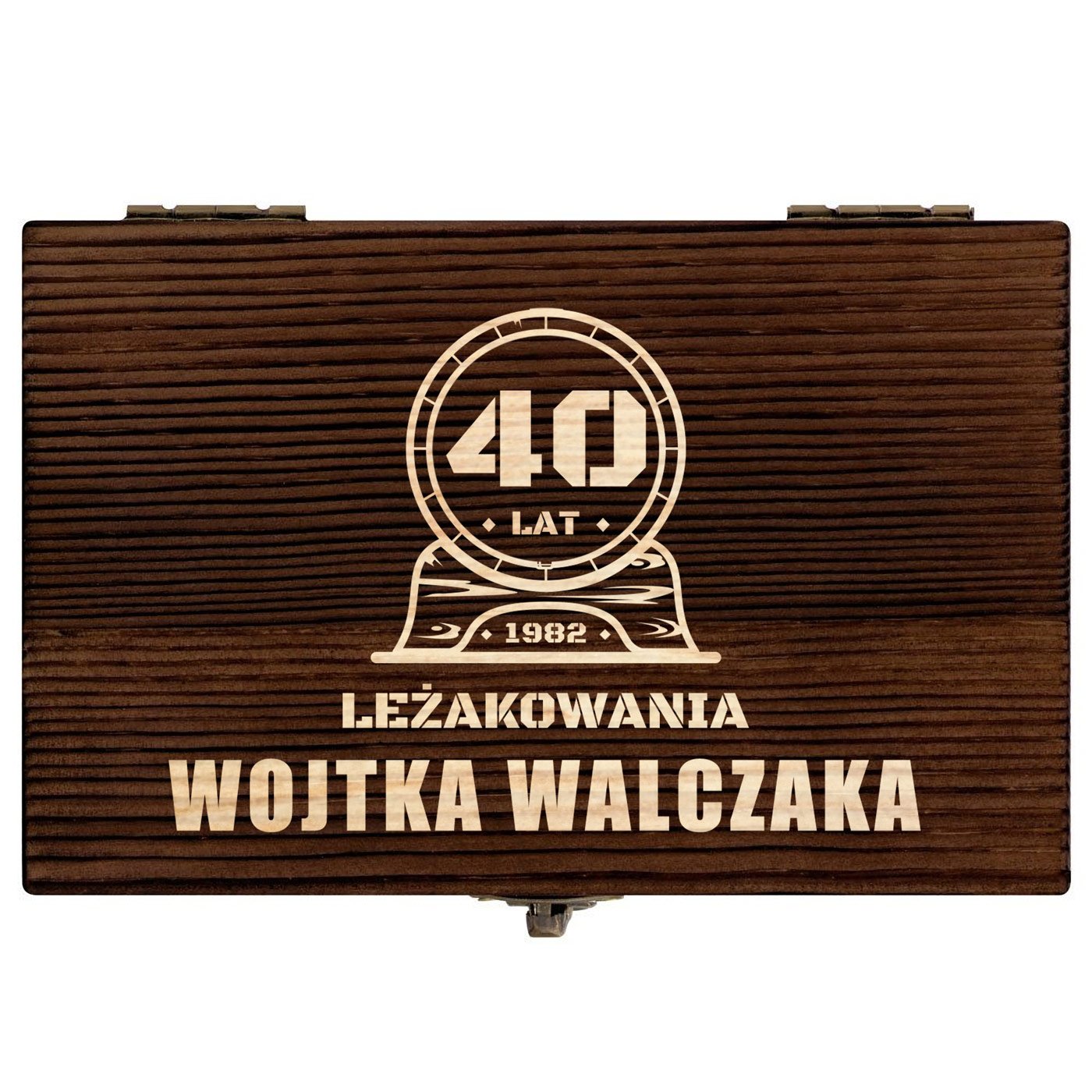 Kamienie do whisky kostki w drewnianym opakowaniu z grawerem dla niego na 40 urodziny