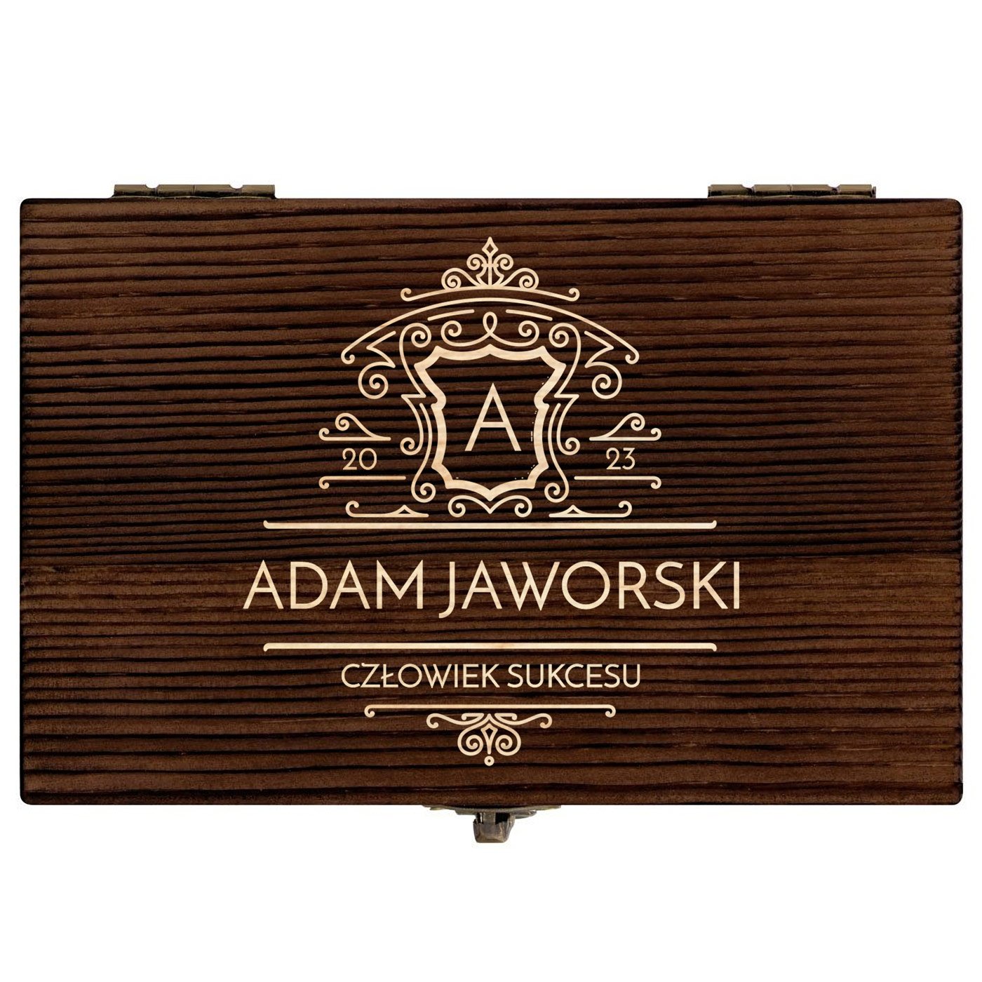 Kamienie do whisky kostki w drewnianym opakowaniu z grawerem dla niego z okazji awansu w pracy