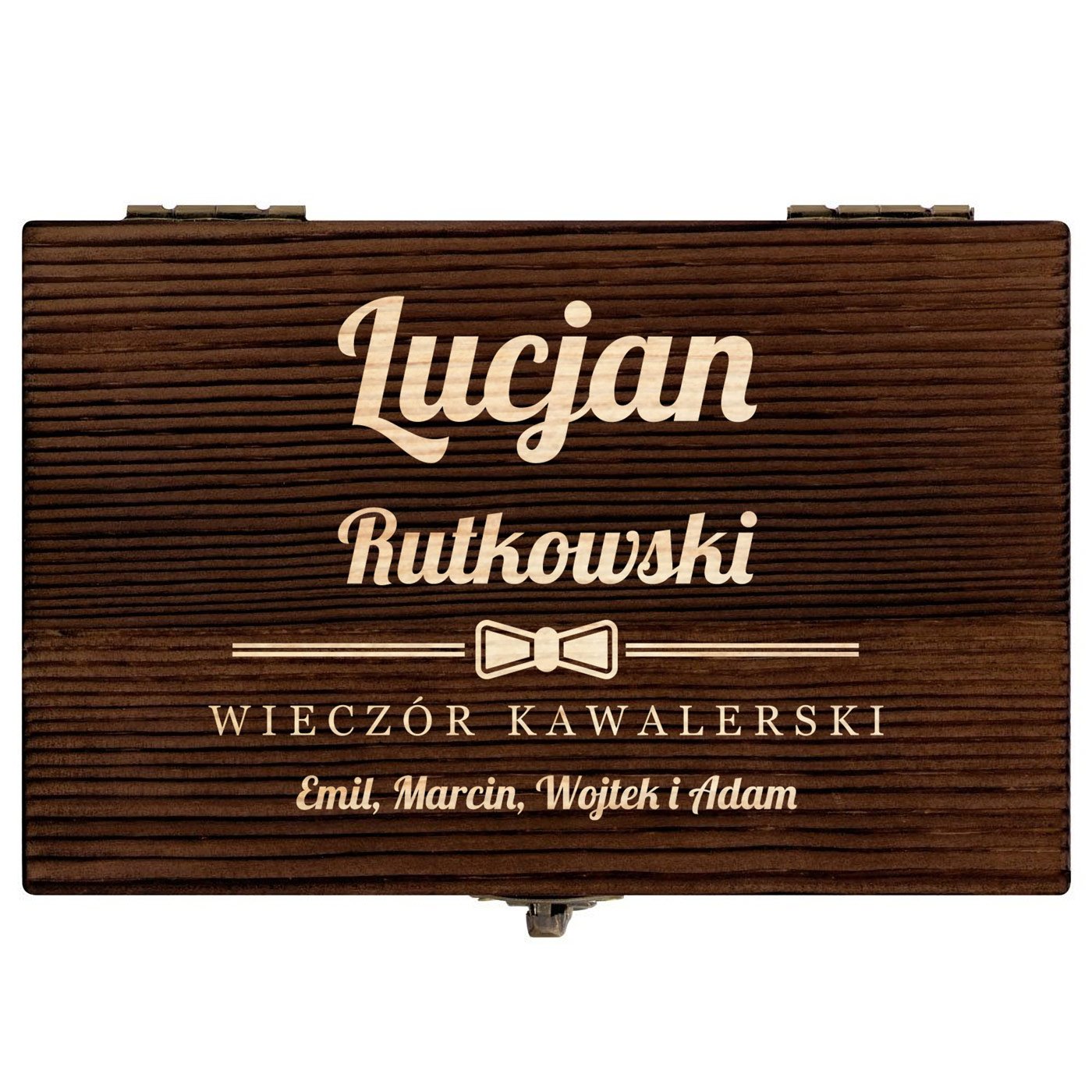 Kamienie do whisky kostki w drewnianym opakowaniu z grawerem dla niego na wieczór kawalerski