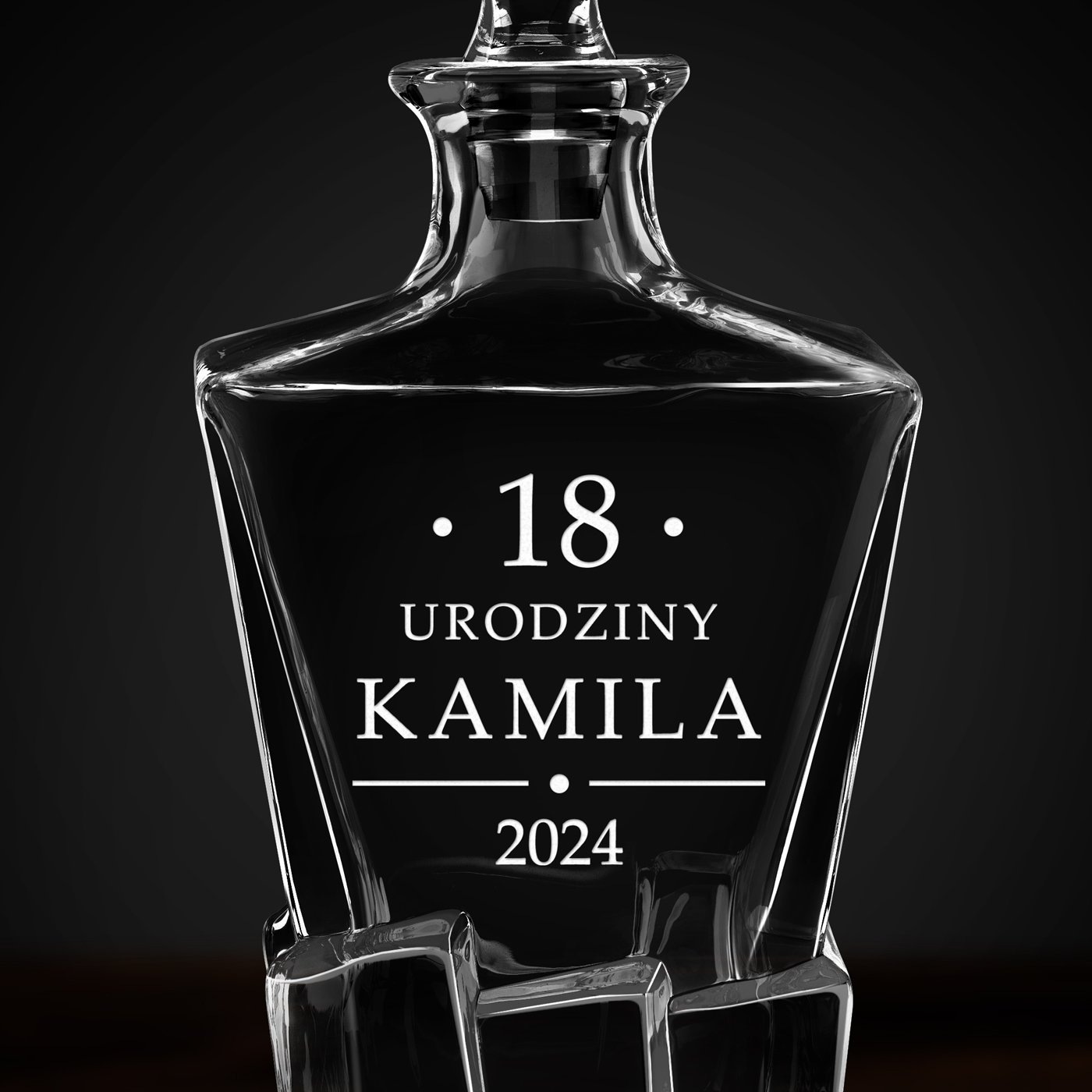 Karafka Ice Blink z grawerem dla dla niego na 18 urodziny