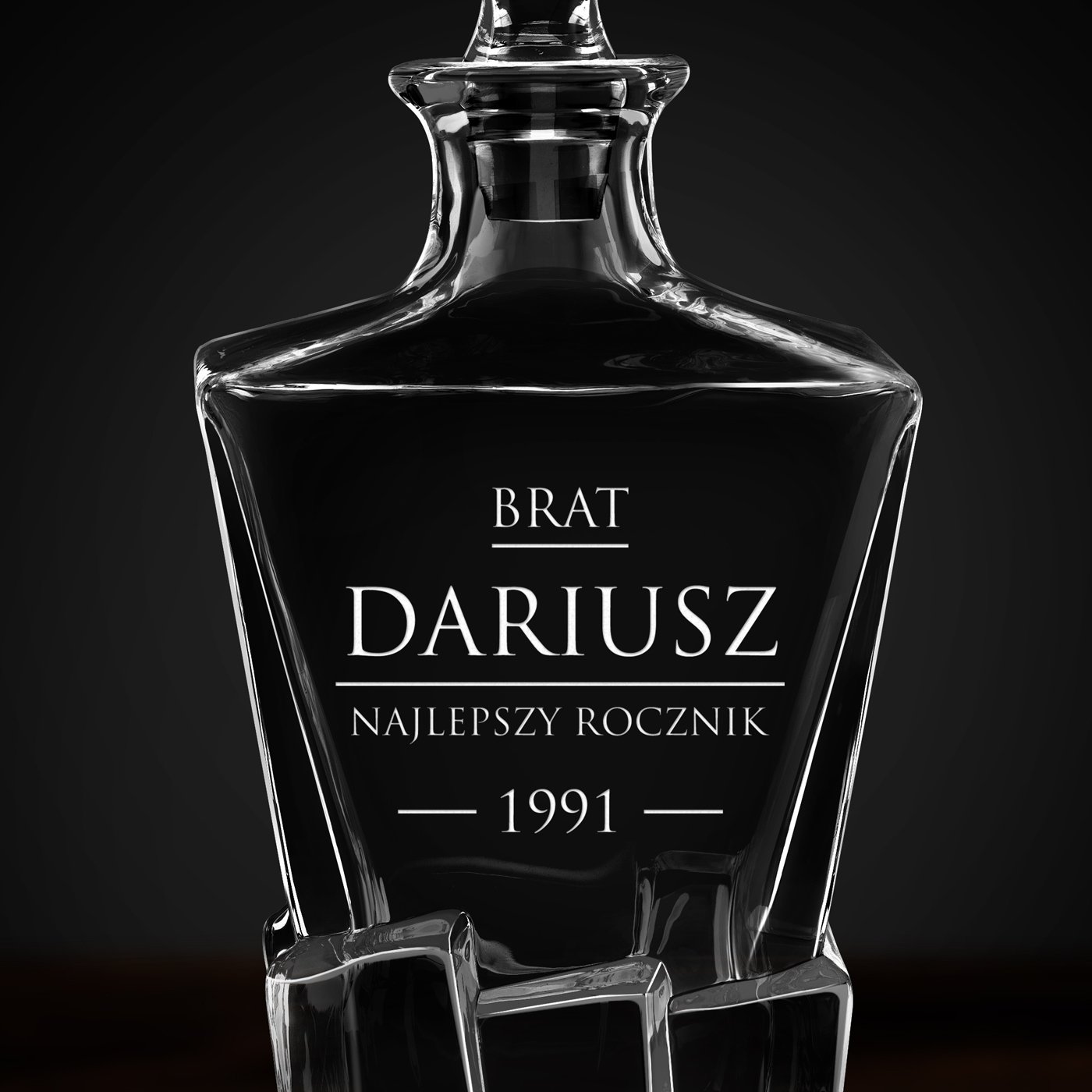 Karafka Ice Blink z grawerem dla brata na urodziny