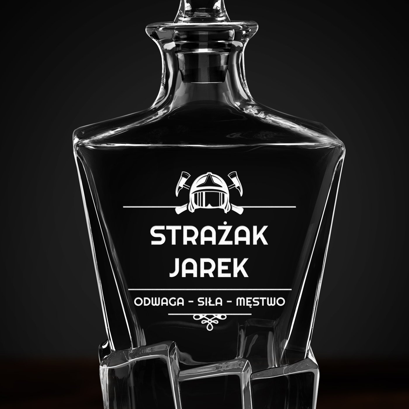Karafka Ice Blink z grawerem dla strażaka