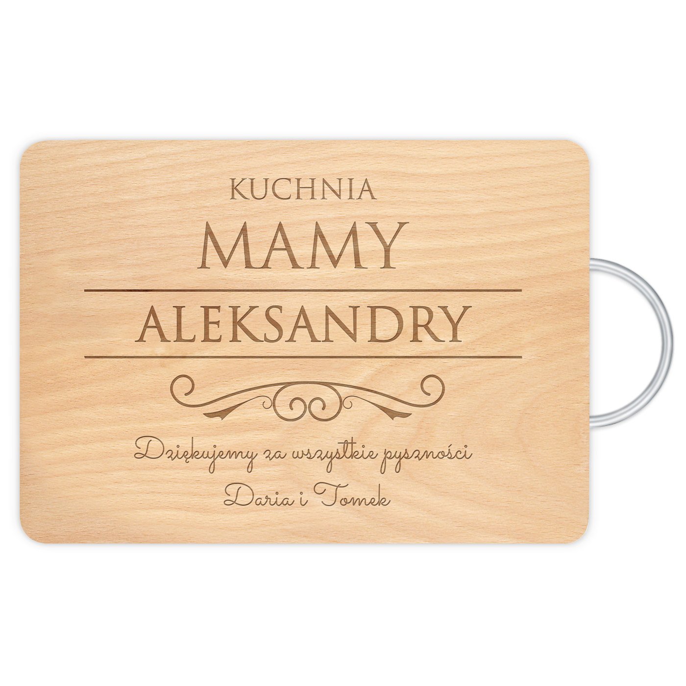 Deska drewniana prostokątna z grawerem dla mamy