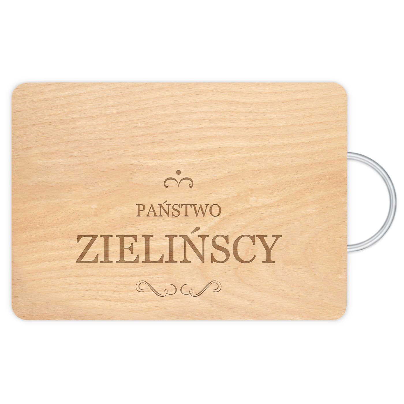 Deska drewniana prostokątna z grawerem dla pary na ślub rocznicę parapetówkę