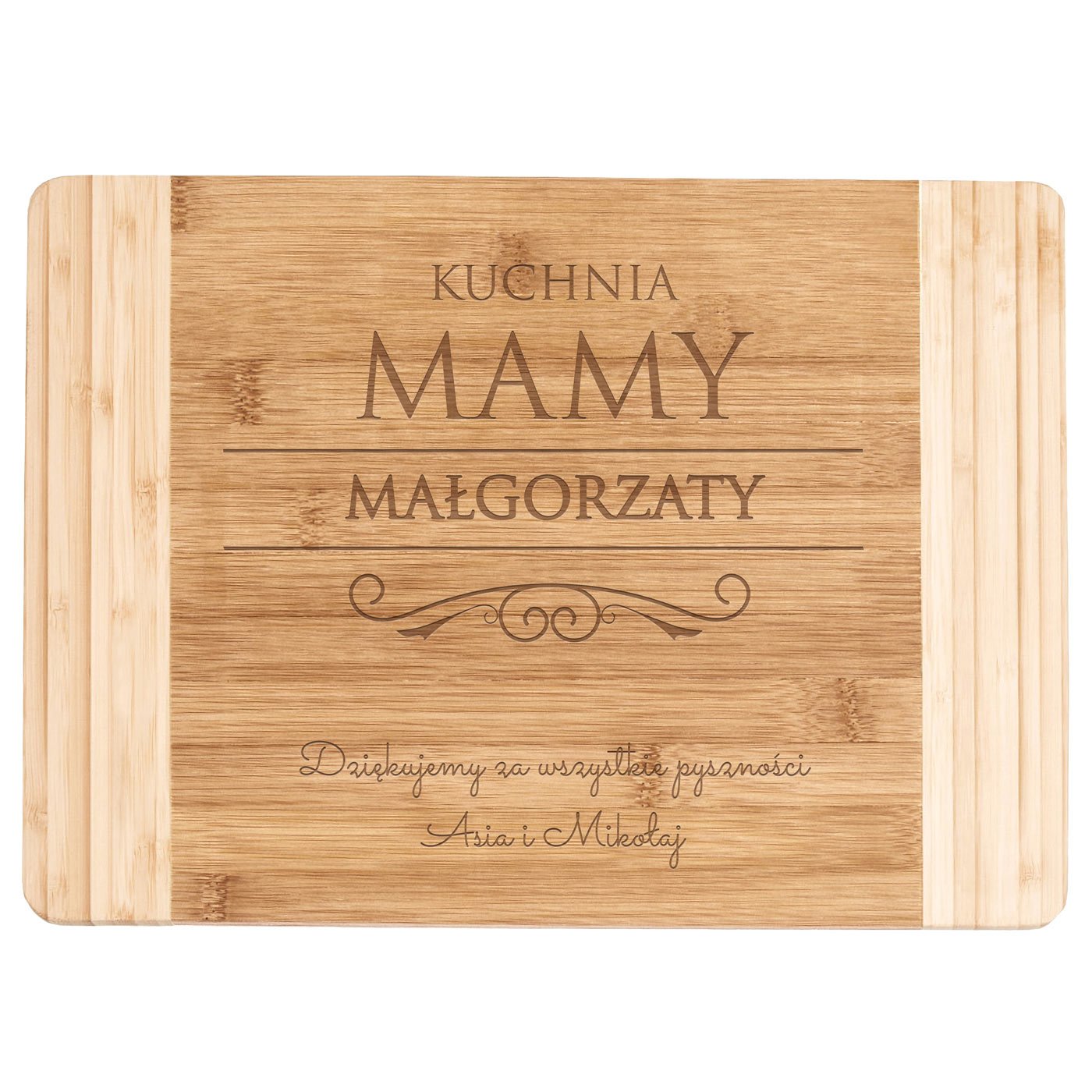Deska bambusowa do krojenia z grawerem dla mamy