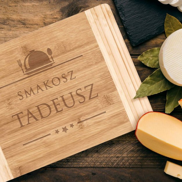 Deska bambusowa do krojenia z grawerem dla niego na imieniny
