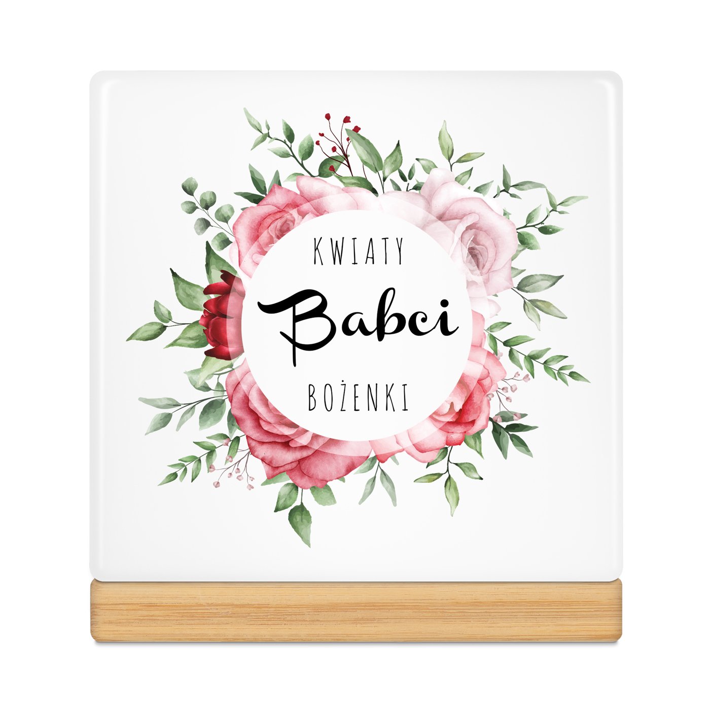 Personalizowana doniczka kwadratowa z napisem dla babci